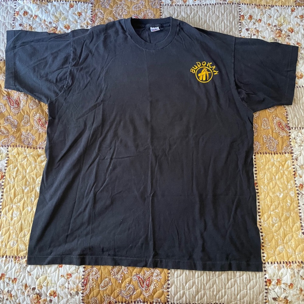Vintage Budokan Tai Dragon Graphic T-Shirt Black Fruit of the Loom XXXL USA Made